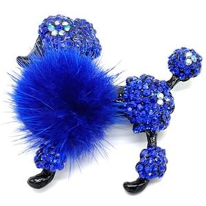 ❤️ 2/40$  Adorable large crystal poodle brooch